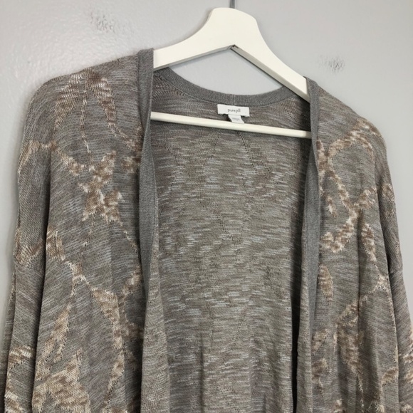 J Jill Pure Jill Gray Open Front Cardigan Sweater Size Small - Picture 4 of 11